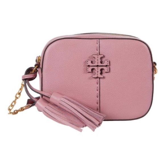 Tory Burch | Pink Magnolia McGraw Crossbody Camera Bag & Dust Bag - Picture 4 of 8